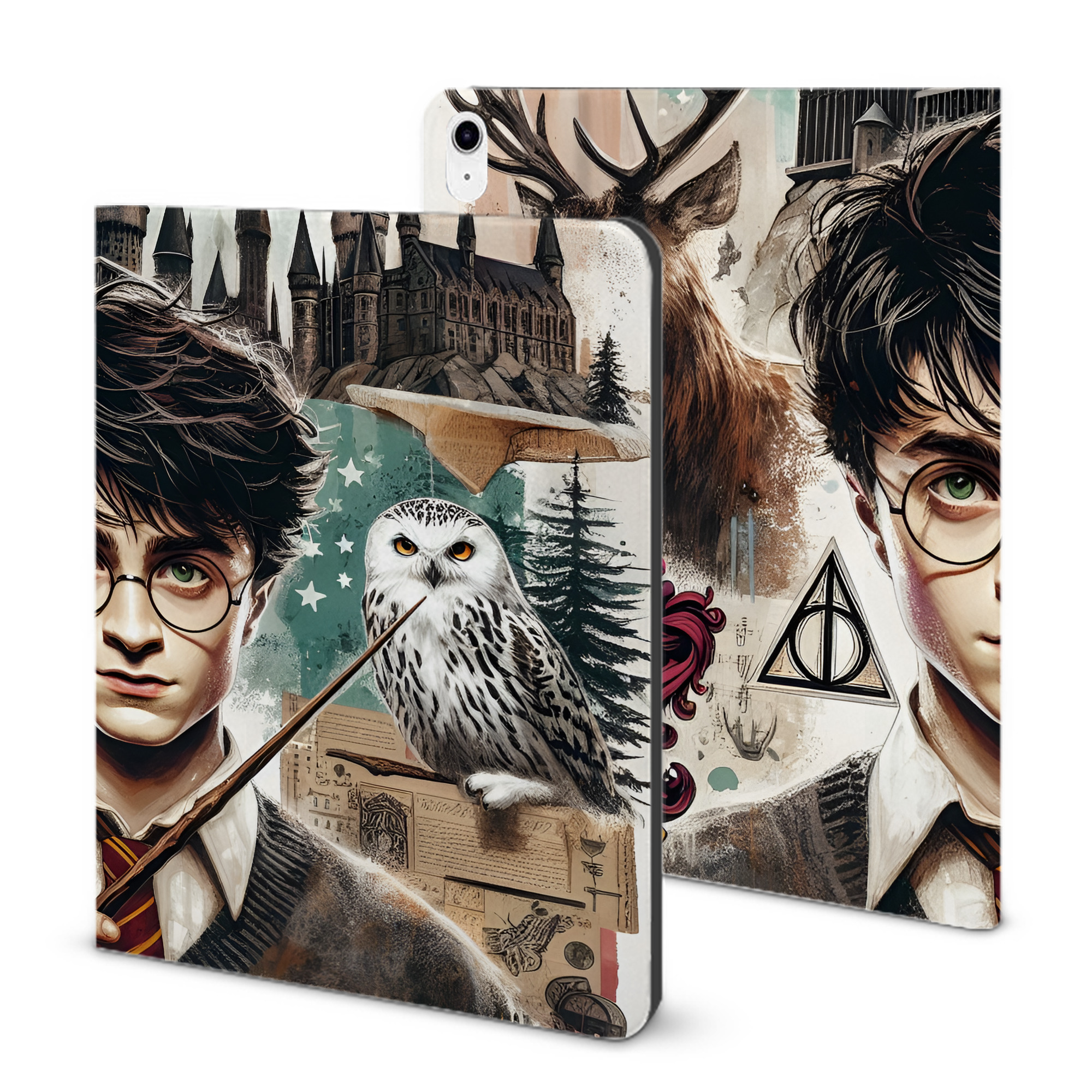 （画像用） Harry Potter ハリー・ポッターシリーズ IPad ケース ブック型 PUレザー TPU 耐衝撃 軽量 薄型 ペン収納なし 全面保護 IPad 各モデル対応